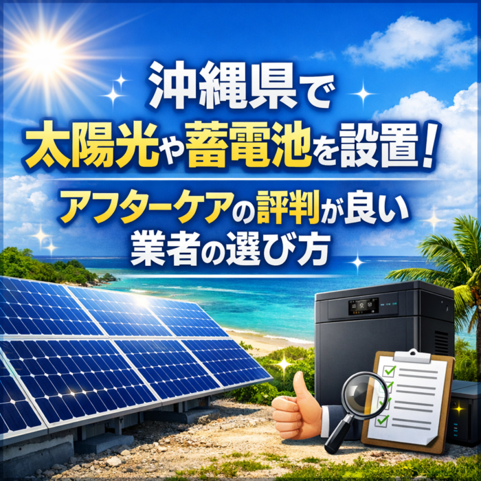 沖縄県で太陽光や蓄電池を設置！アフターケアの評判が良い業者の選び方