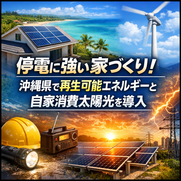 停電に強い家づくり！沖縄県で再生可能エネルギーと自家消費太陽光を導入