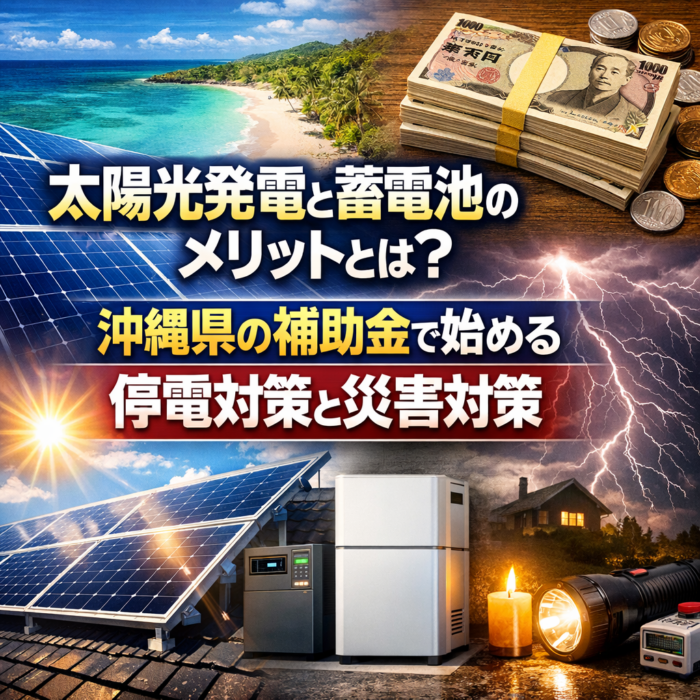 太陽光発電と蓄電池のメリットとは？沖縄県の補助金で始める停電対策と災害対策