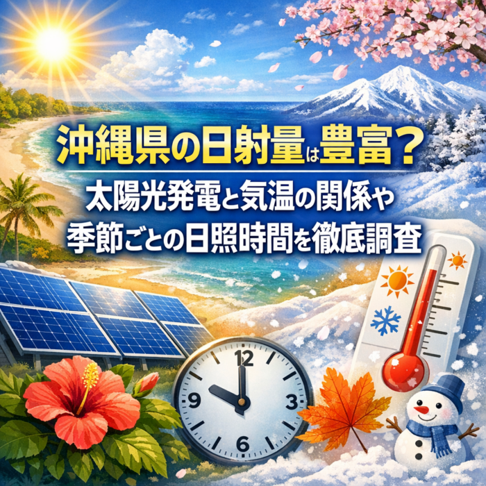 沖縄県の日射量は豊富？太陽光発電と気温の関係や季節ごとの日照時間を徹底調査