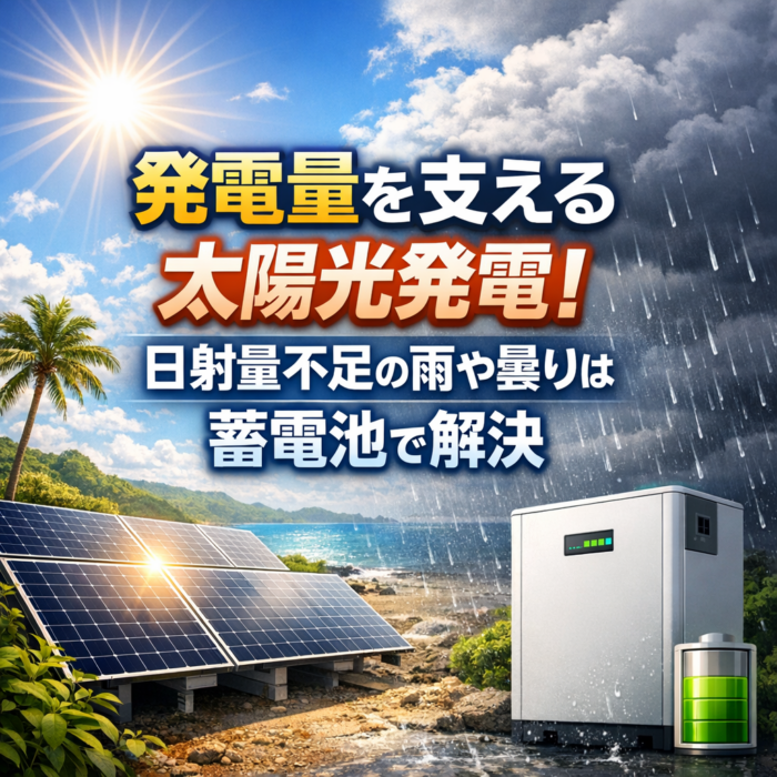 沖縄県の発電量を支える太陽光発電！日射量不足の雨や曇りは蓄電池で解決