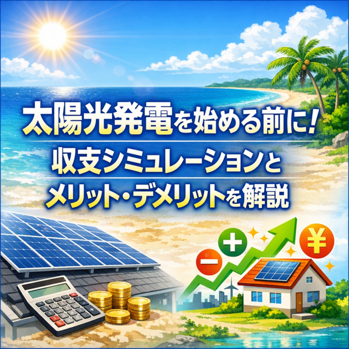 沖縄県で太陽光発電を始める前に！収支シミュレーションとメリット・デメリットを解説
