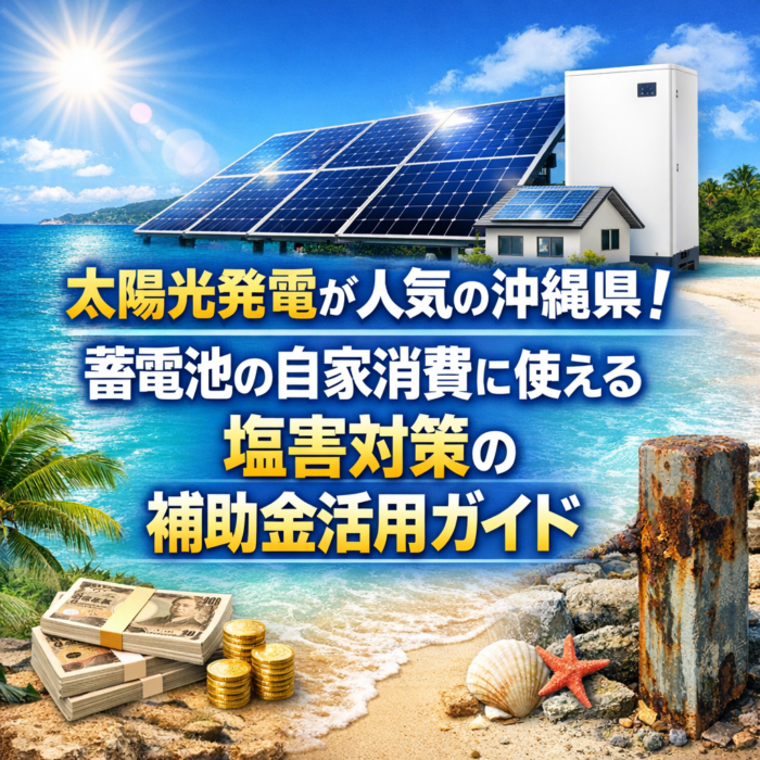 太陽光発電が人気の沖縄県！蓄電池の自家消費に使える塩害対策の補助金活用ガイド