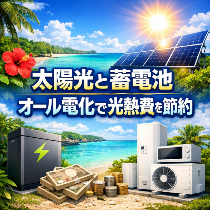 沖縄県で蓄電池と太陽光発電・オール電化を活用！自家消費で光熱費を抑えるコツ